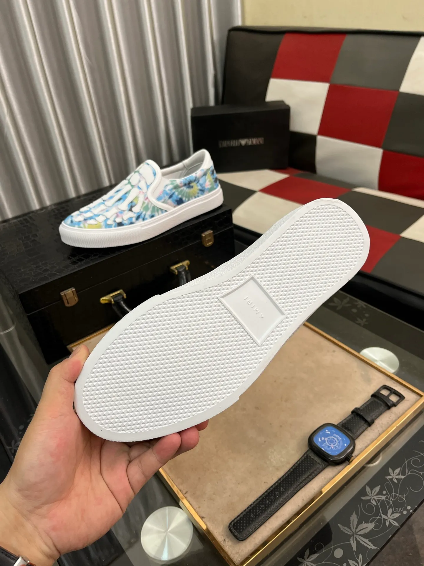 Men's men's shoes 💰420⌚️⌚️miri star shoes bone moral training shoes casual shoes amiri 2025 spring and summer star shoes bone moral training shoes micro-shaped body, the bone weaving pattern made of multi-layer genuine leather is more three-dimensional, slightly thicker and rich, and all elements are just right! The details are just right. Size: 38 to 444️⃣Colors available